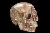 Realistic, Polished Red Picture Jasper Skull #127607-1